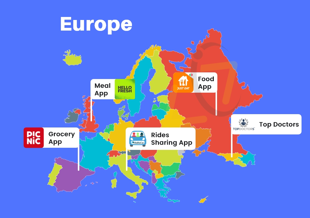 Top On-Demand Apps in Europe