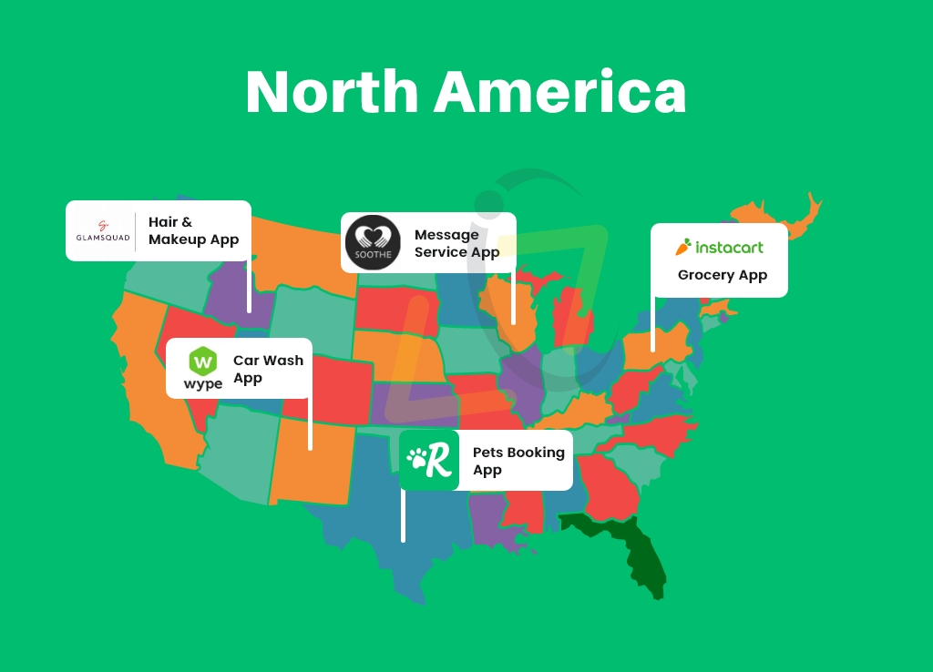Top On-Demand Apps in North America